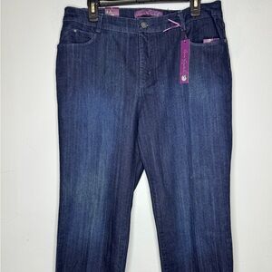Gloria Vanderbilt Dark Blue Crop Jeans Size 12, New with tag